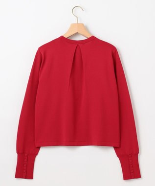 組曲 クルミボタン ニットカーディガン レッド系