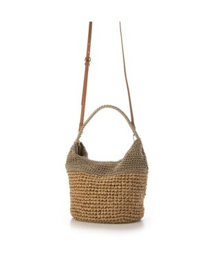 UNBILLION cachecache 切り替え編みワンハンドル2wayミニトート オーク