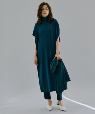 ICB 【新色追加・洗える】 ウールマットウース テーパードパンツ パイングリーン系