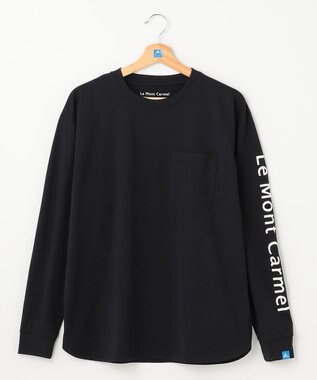 SHARE PARK LADIES 【UNISEX】吸水速乾 ショルダーロゴロングスリーブTシャツ（S・Mサイズ） ブラック