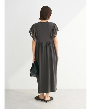 Green Parks ・ＳＵＧＡＲ　ＳＰＯＯＮ　ショルダー刺繍レースワンピース Charcoal Gray