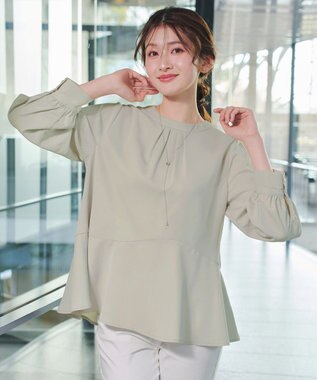 Tiaclasse L イレギュラーヘムブラウス ミント