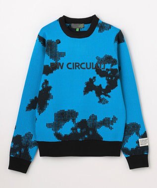 PW CIRCULUS 【WOMEN】Spark dot camouflage 軽量ニット ゴルフウェア レディース ブルー系5