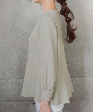 Tiaclasse L イレギュラーヘムブラウス ミント