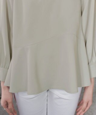 Tiaclasse L イレギュラーヘムブラウス ミント