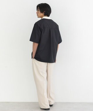 CRAFT STANDARD BOUTIQUE 【クールドライ】バイカラーニット衿ポロシャツ Black