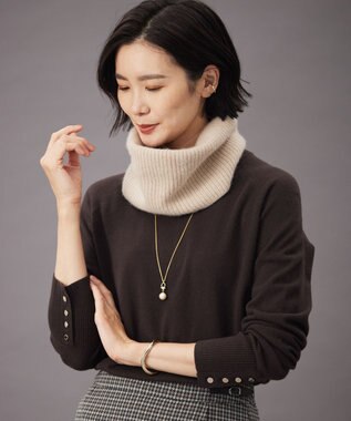 J.PRESS LADIES ピュアカシミヤ ネックウォーマー ベージュ系