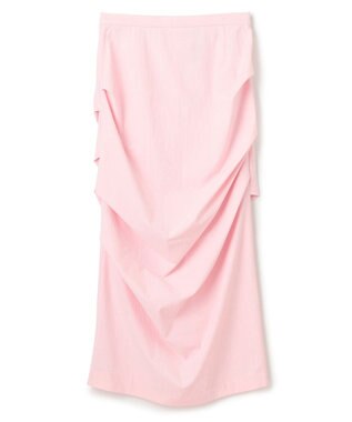 BEIGE， 【接触冷感/UVカット/洗える】YANN / サイドタックIラインロングスカート Pink