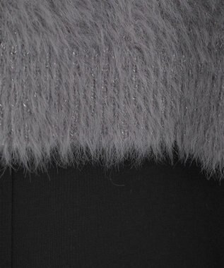 Green Parks ＳＥＴ２点ラメフェザーベスト＋ミニ裏毛ワンピース Gray