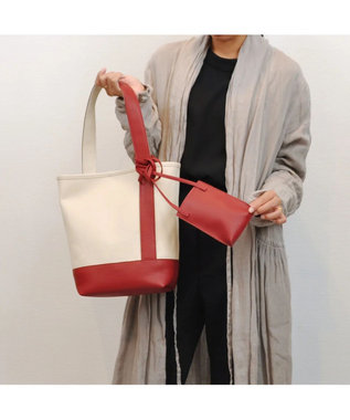 UNBILLION cachecache スマホショルダー付きワンハンドルパーテーショントートバッグ