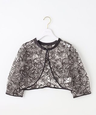 ANY SIS 【LilyCalin】ラインフラワーボレロ × ドレス ライトモカ