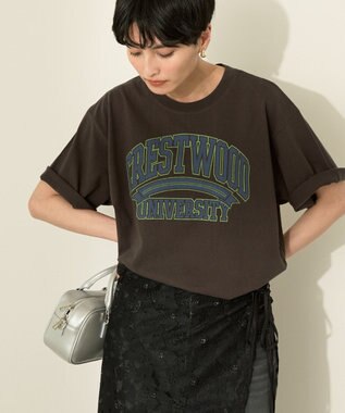 AMERICAN HOLIC バイオウォッシュ加工ロゴＴシャツ Blue