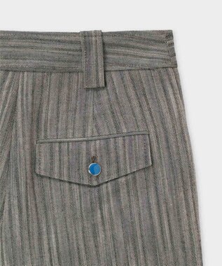 Paul Smith ドレープヘリンボーン ワイドトラウザーズ グレー