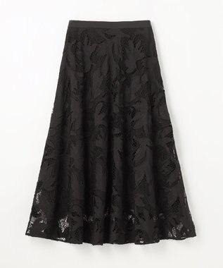 GRACE CONTINENTAL ケミカルリーフスカート ブラック