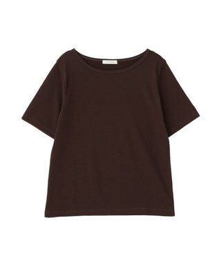 Green Parks 【適ON】５分袖リブプルオーバー Brown