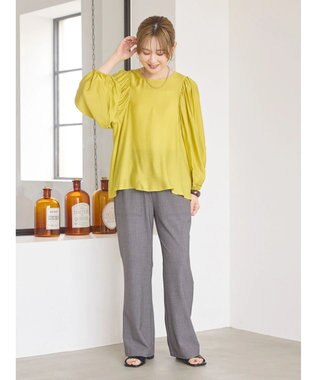 AMERICAN HOLIC 袖ボリュームシアーブラウス Yellow