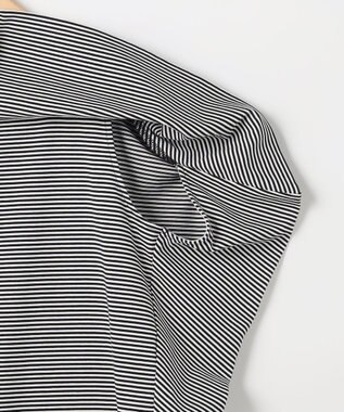 組曲 L 【先行予約】GIZAコットンオフショルダー カットソー ネイビー×オフ系2