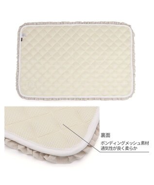 PET PARADISE ペットパラダイス クールマット 《苺花柄》 Ｍ ホワイト×レッド