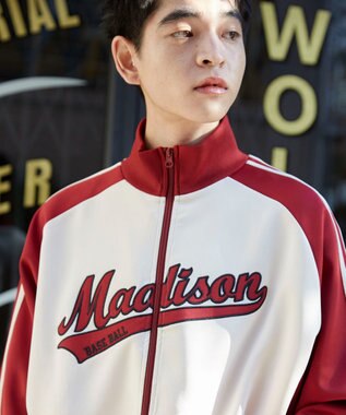 WEGO 【ユニセックス着用ITEM】ラグランライントラックジャケット ワイン