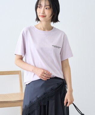 AMERICAN HOLIC フォト&レタリングプリントTシャツ Lavender