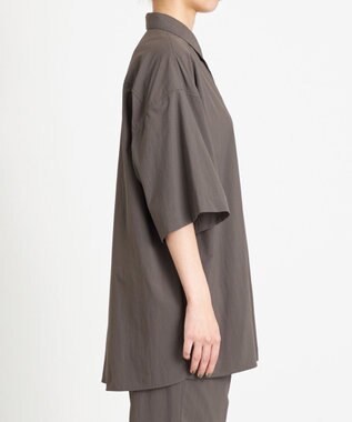 NAVE 【ReNAVE　撥水機能・UVカット・透湿・接触冷感・洗える】ナイロンタスランシャツ ダークブラウン系