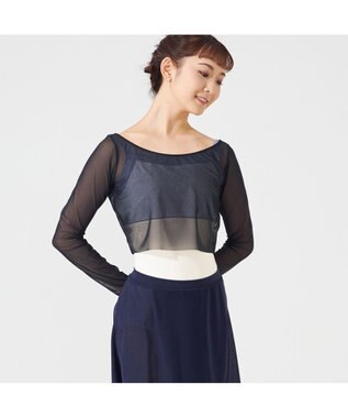 Chacott チュールショートトップ ブラック