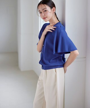 Tiaclasse L 【新色追加・洗える】センタープレスワイドパンツ アイボリー