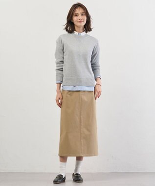 J.PRESS LADIES L チノストレッチ ナロー スカート ベージュ系