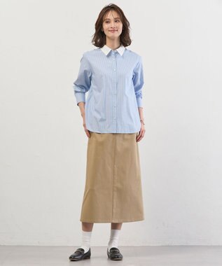J.PRESS LADIES L チノストレッチ ナロー スカート ベージュ系