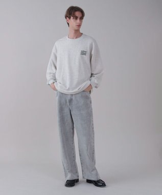 WEGO 【ユニセックス着用ITEM/SMLサイズ展開/ウエスト調整可】バギーデニムパンツ グレー