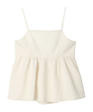 Green Parks ・ＥＬＥＮＣＡＲＥ　ＤＵＥ　フクレジャカードキャミソール Ivory