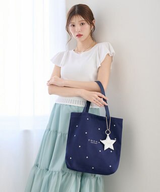 【鈴木ゆうかさん・chayさん着用】【WEB＆一部店舗限定・A4サイズ対応】LUCKY TWINKLE CANVASTOTE キャンバストートバッグ