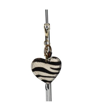 INTER-CHAUSSURES 【ANDREA CARDONE】ハート型レザーキーチャーム ブラックコンビ