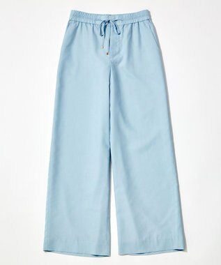 自由区 【抗菌/サスティナブル/セット着用可】EASY SET UP ワイドストレート パンツ サックスブルー系
