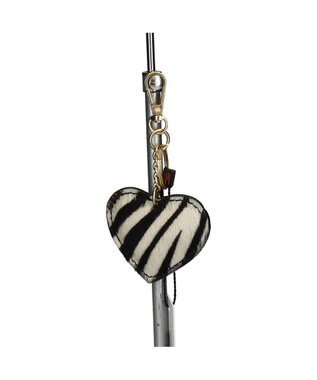 INTER-CHAUSSURES 【ANDREA CARDONE】ハート型レザーキーチャーム ブラックコンビ