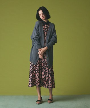 GRACE CONTINENTAL 前後2WAYニットカーディガン グレー