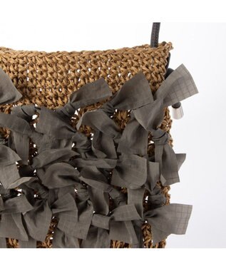 UNBILLION カシュカシュ cachecache / ペーパー手編みリボントート GY