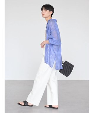 AMERICAN HOLIC シアーＣＯＯＬポケット付きルーズシャツ Stripe