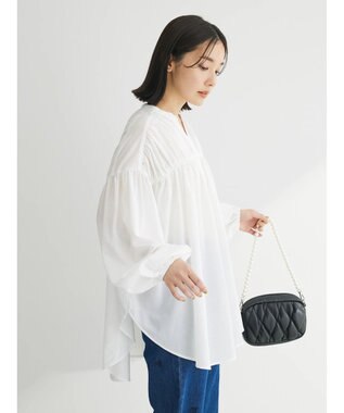 Green Parks シャーリングボリュームスキッパーチュニック Off White