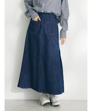 CRAFT STANDARD BOUTIQUE Ａライン４ＷＡＹデニムスカート Dark Indigo
