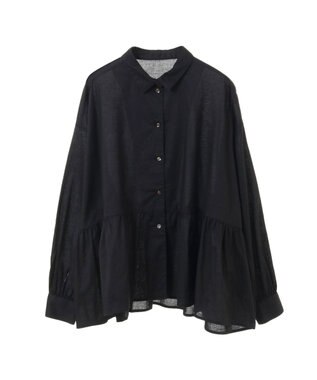 CRAFT STANDARD BOUTIQUE ペプラムブラウス（長袖） Black