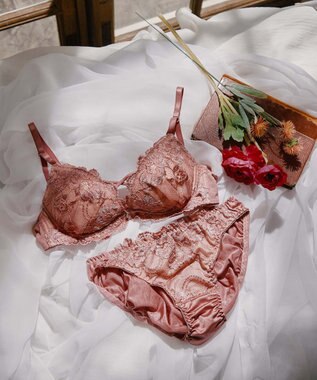 San-ai Resort（三愛水着楽園） 【WEB限定】【プチプラブラセット】純欲カラーヌーディーレーシーストリングブラ＆ショーツセット 【northerly】 アッシュローズ