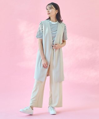  【ウエストゴム】イージケア美脚パンツ ワイド