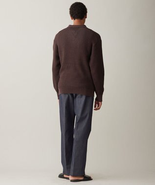 UNFILO MENS メッシュ ニットポロ [24年春夏商品] ブラウン