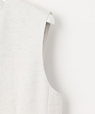 23区 S 【セットアップ対応/洗える】コットンリネン オックスストレッチ ジレ アイボリー系