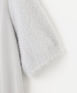 ANY SIS 【洗える】シャギースリーブ ニット ライトグレー