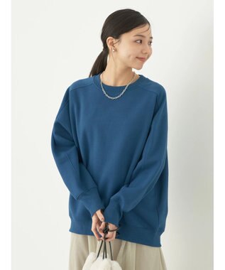 earth music&ecology 裏起毛チュニック Deep Blue