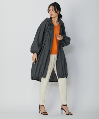 ICB 【WEB限定カラーあり・洗える】ペーパーブレンドシャインニット Vネックプルオーバー オレンジ系