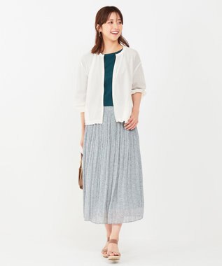 ANY SIS 【洗える】シアーライト ブルゾン アイボリー