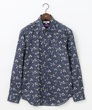 JOSEPH ABBOUD 【リバティー柄】プリントシャツ ネイビー系5